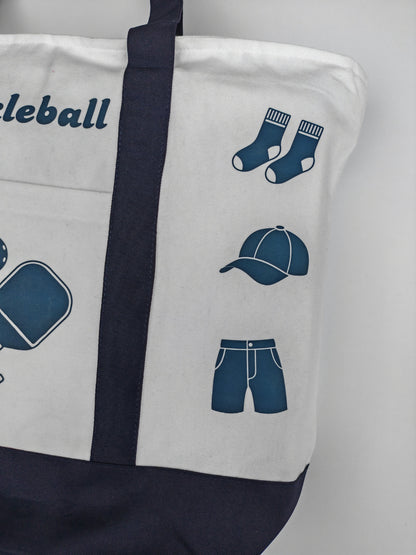 PICKLEBALL XL TOTE BAG 1 (Dark Blue)