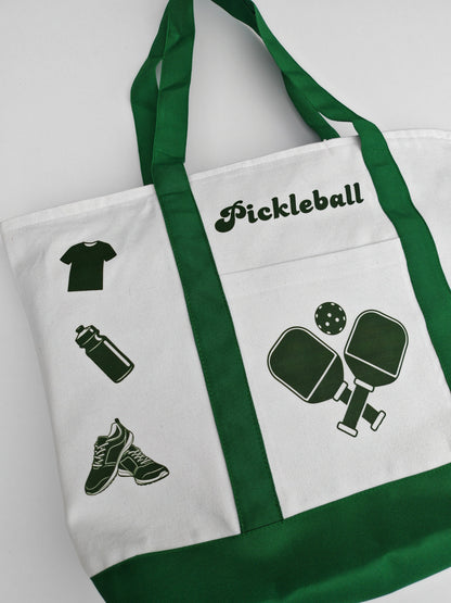 PICKLEBALL XL TOTE BAG 1 (Green)