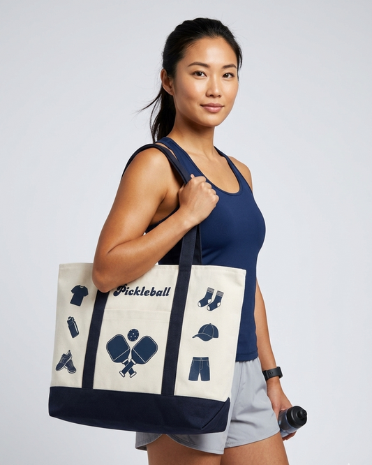 PICKLEBALL XL TOTE BAG 1 (Dark Blue)