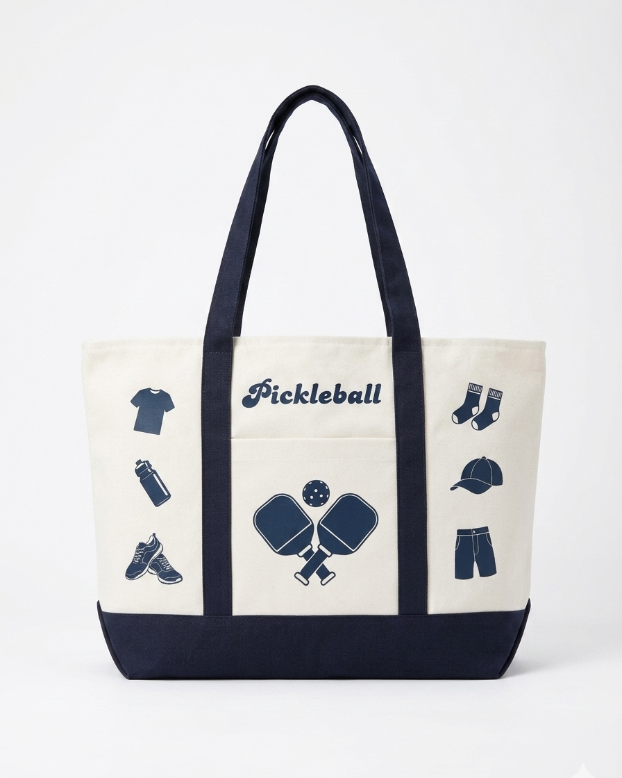 PICKLEBALL XL TOTE BAG 1 (Dark Blue)