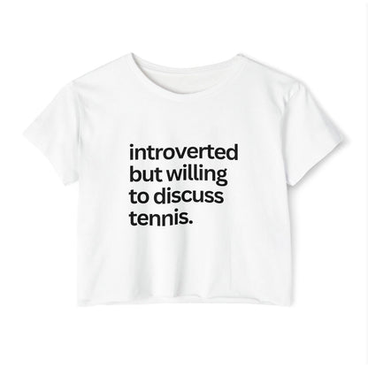 INTROVERT - Tennis Crop Top