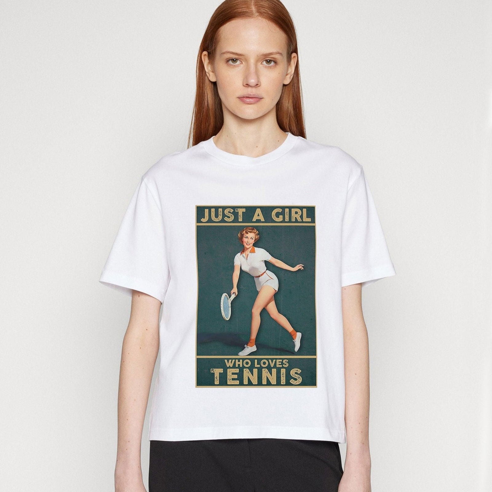 JUST A GIRL - Tennis Basic Tee - GRANDSLAM PH