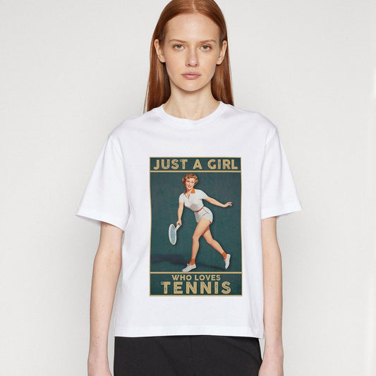 JUST A GIRL - Tennis Basic Tee - GRANDSLAM PH