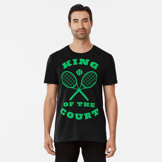 KING OF THE COURT (Black-Green) - Tennis Basic Tee - GRANDSLAM PH