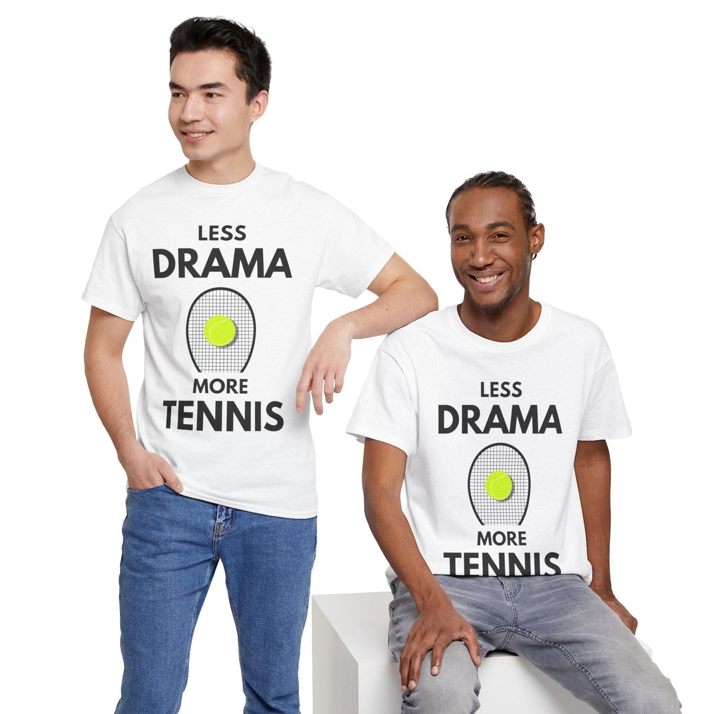LESS DRAMA, MORE TENNIS - Tennis Basic Tee - GRANDSLAM PH
