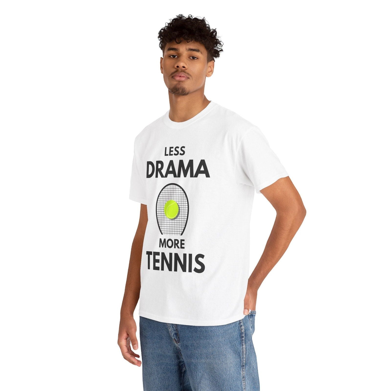 LESS DRAMA, MORE TENNIS - Tennis Basic Tee - GRANDSLAM PH