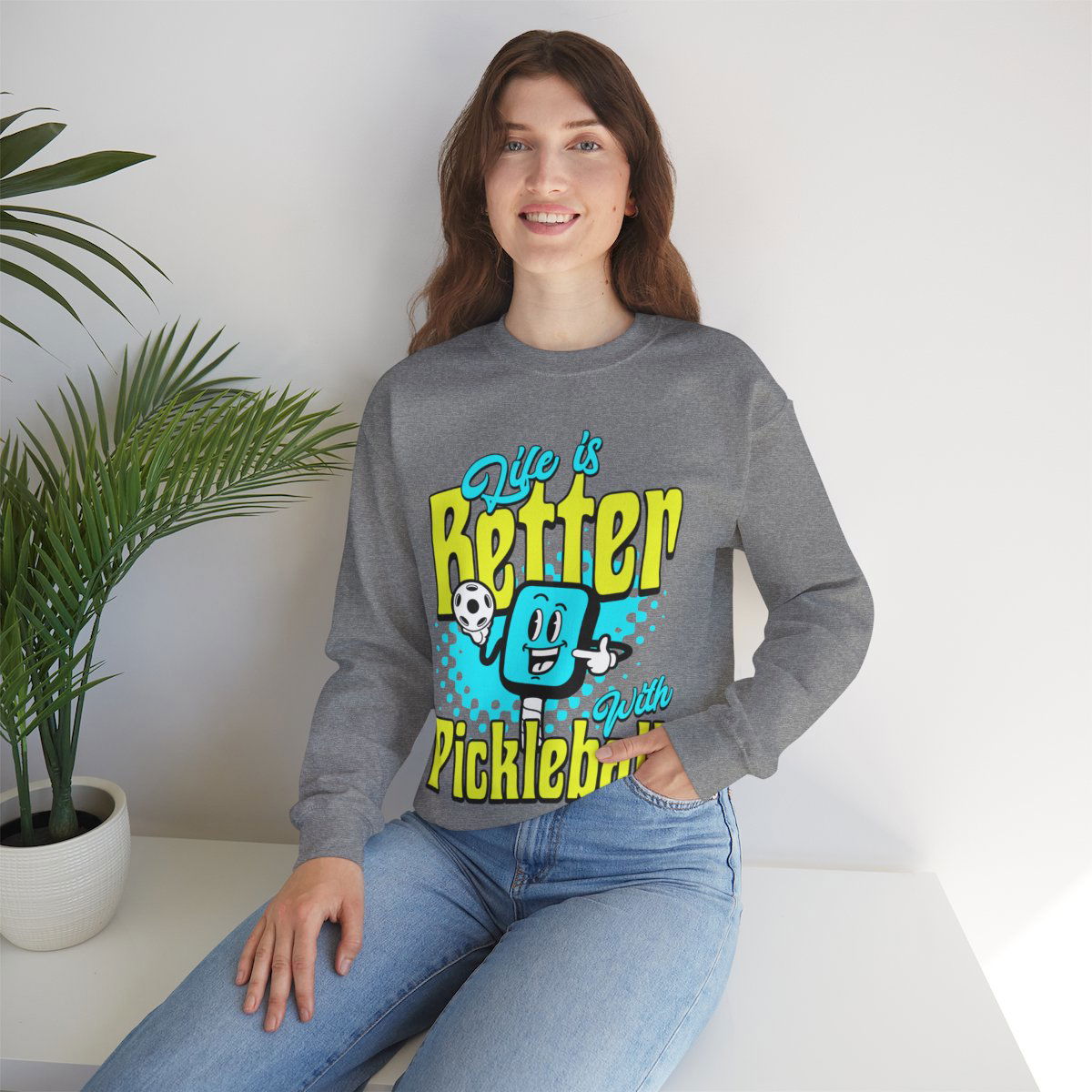 LIFE'S BETTER W/ PICKELBALL 1 - Pickleball (Sweatshirt) - GRANDSLAM PH