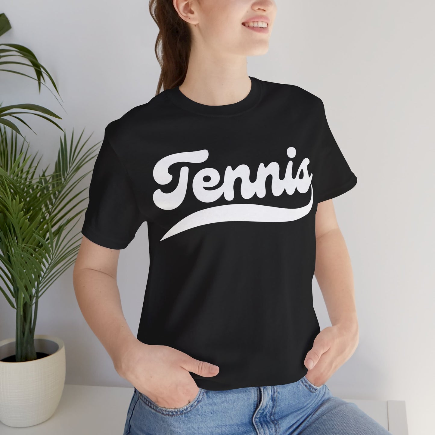 TENNIS 1 (Black & White) - Tennis Basic Tee