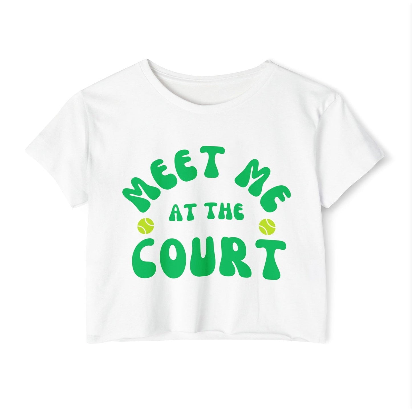 MEET ME AT THE COURT - Tennis Crop Top