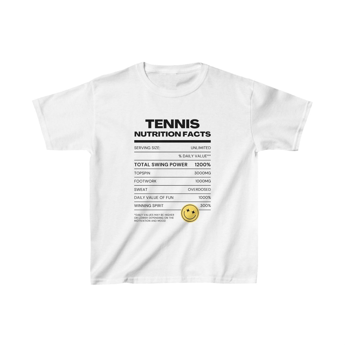 NUTRITION FACTS - Kids Tee - GRANDSLAM PH