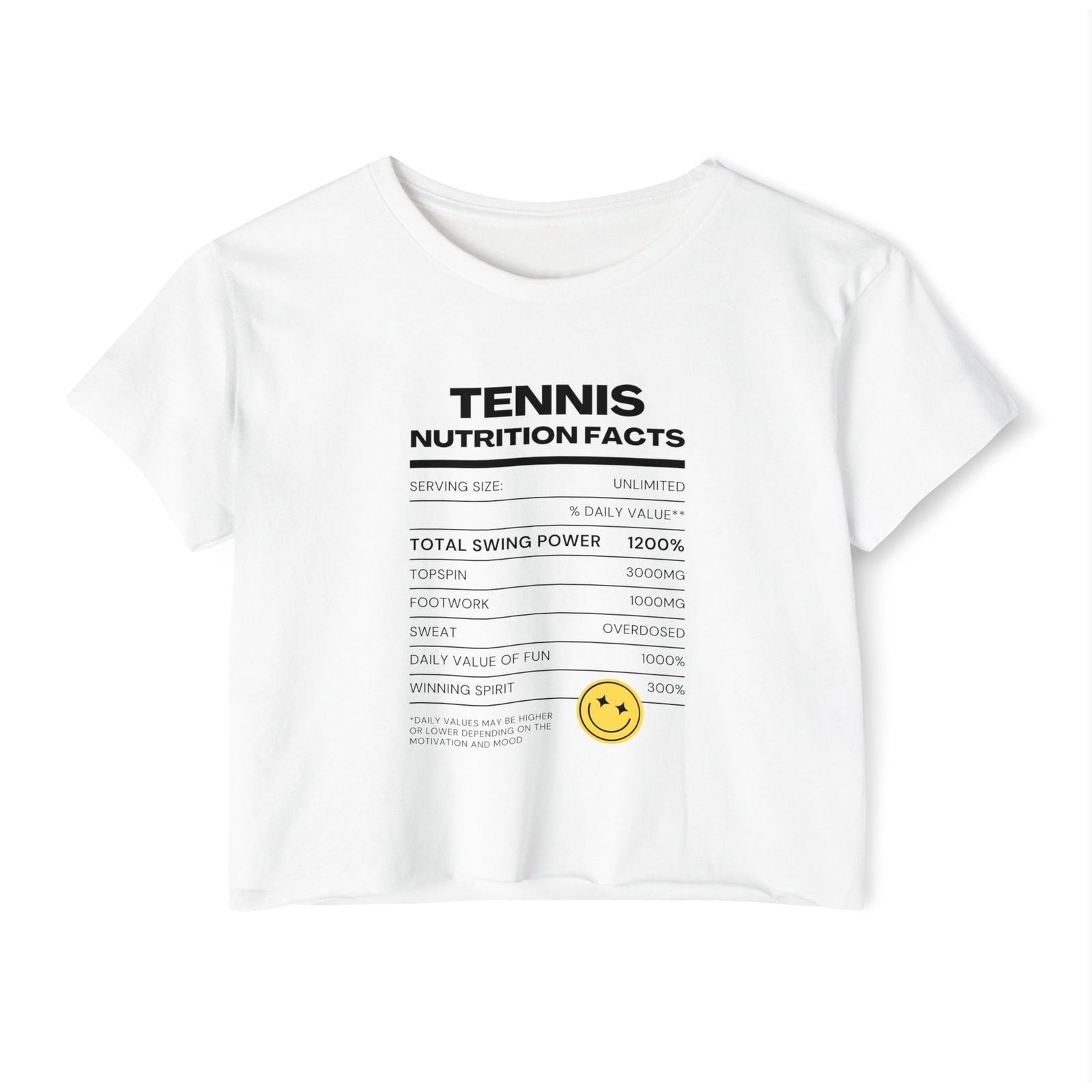 NUTRITION FACTS - Tennis Crop Top - GRANDSLAM PH