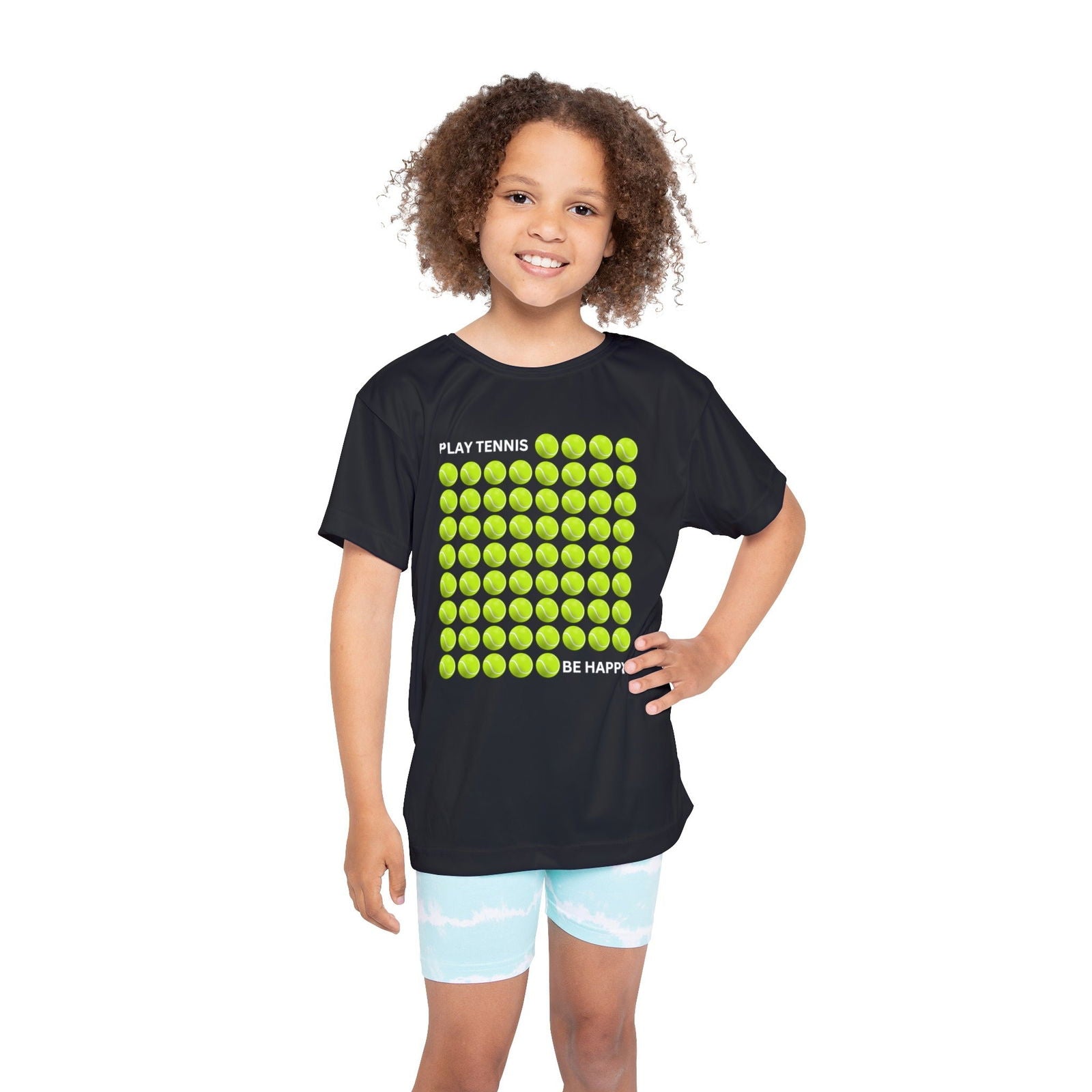 PLAY TENNIS BE HAPPY  - Kids Tee - GRANDSLAM PH