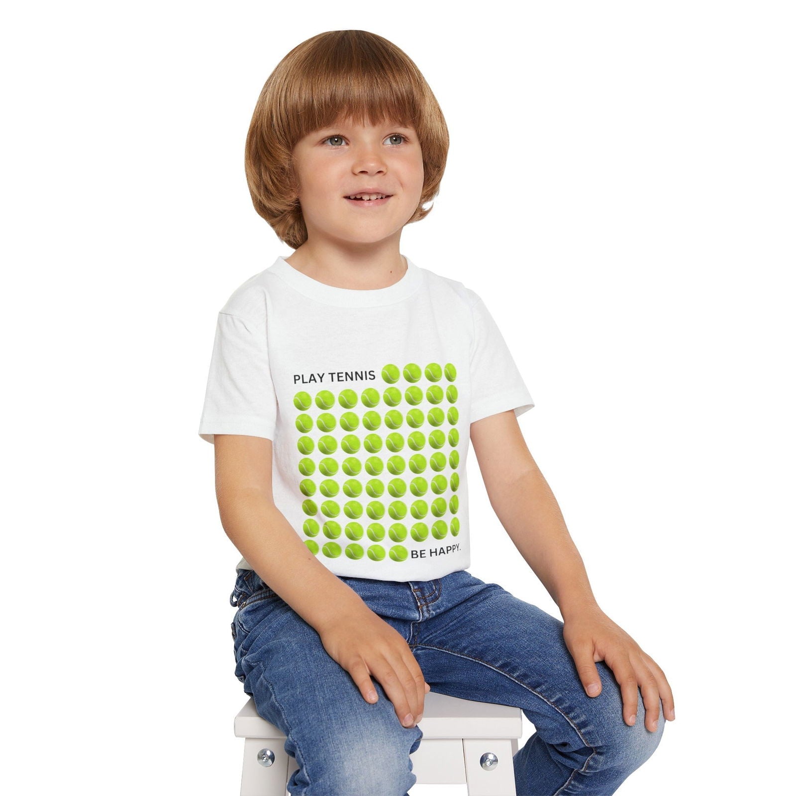 PLAY TENNIS BE HAPPY  - Kids Tee - GRANDSLAM PH