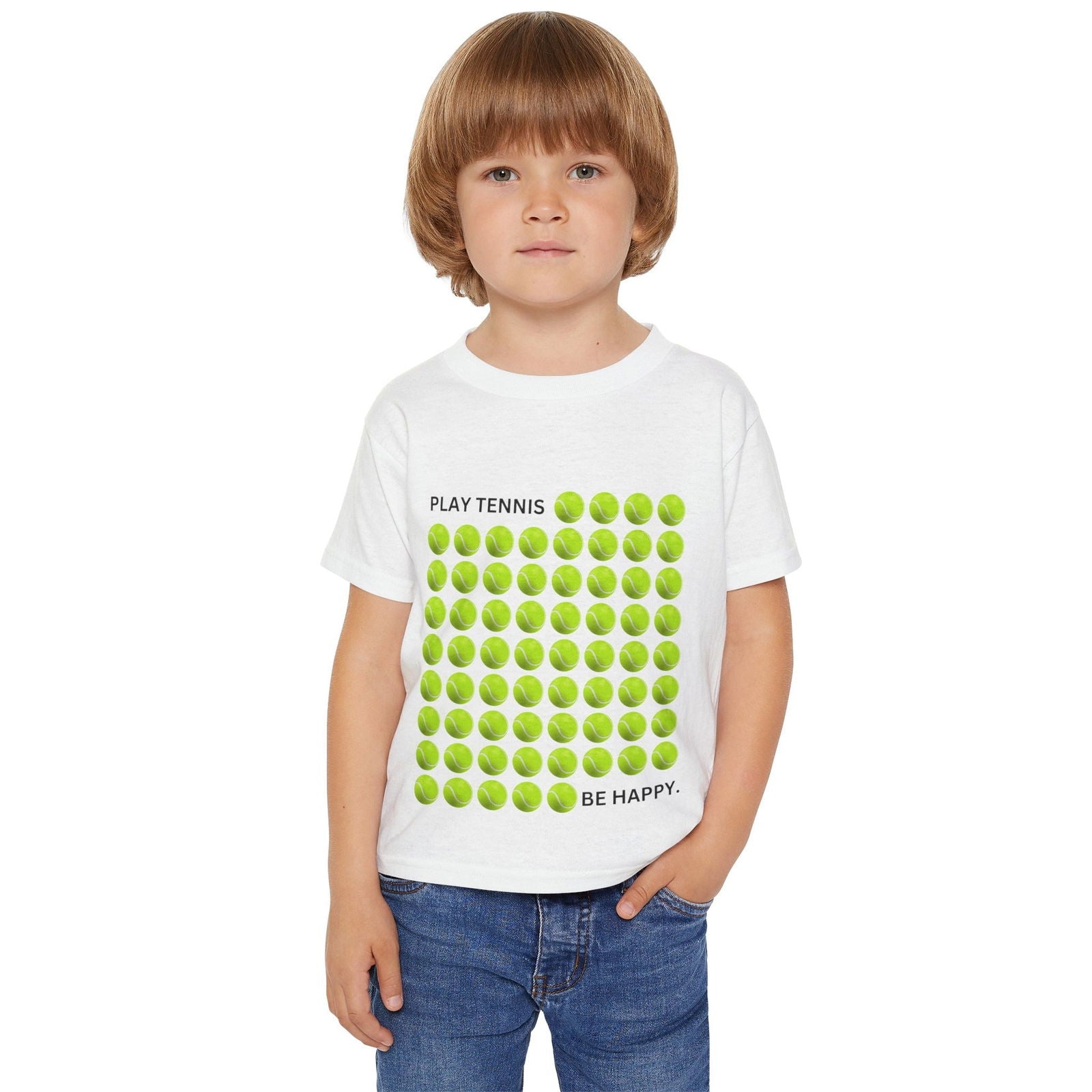 PLAY TENNIS BE HAPPY  - Kids Tee - GRANDSLAM PH