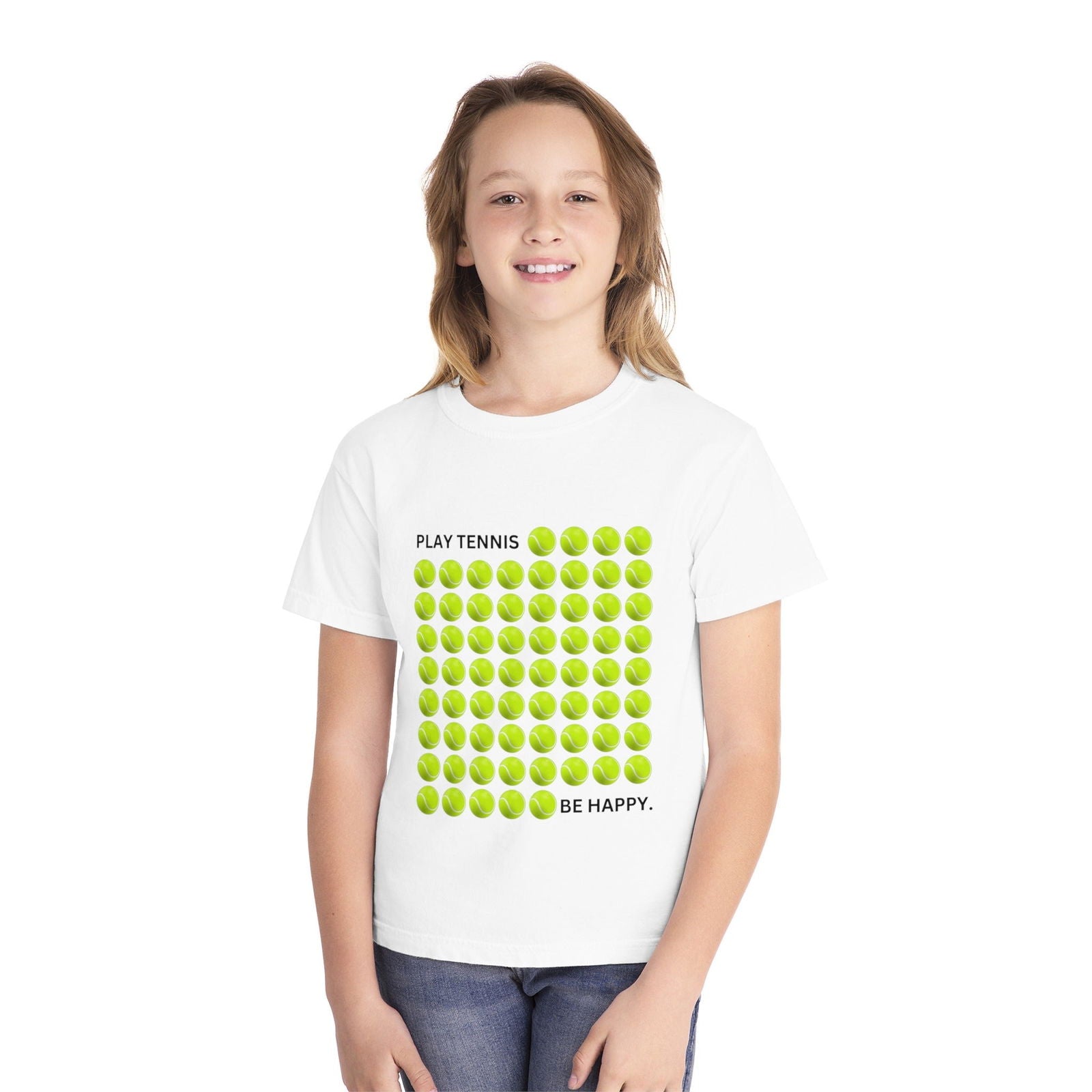 PLAY TENNIS BE HAPPY  - Kids Tee - GRANDSLAM PH