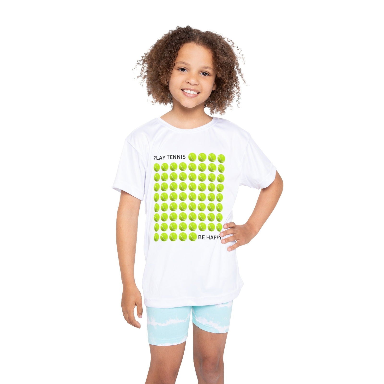PLAY TENNIS BE HAPPY  - Kids Tee - GRANDSLAM PH