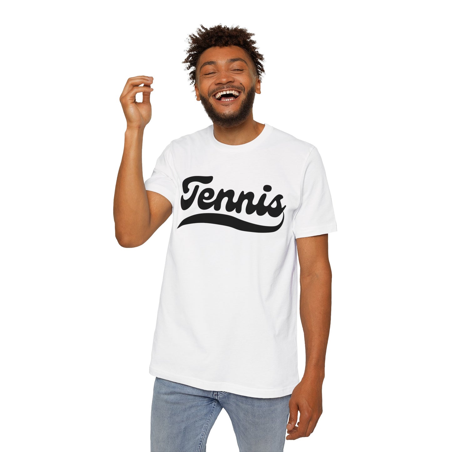 TENNIS 1 (Black & White) - Tennis Basic Tee