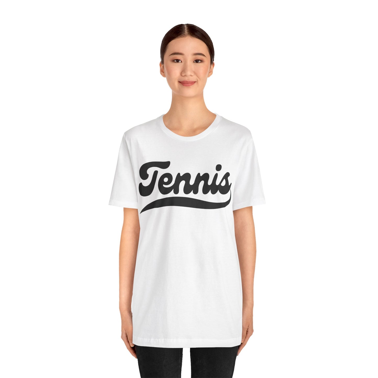 TENNIS 1 (Black & White) - Tennis Basic Tee