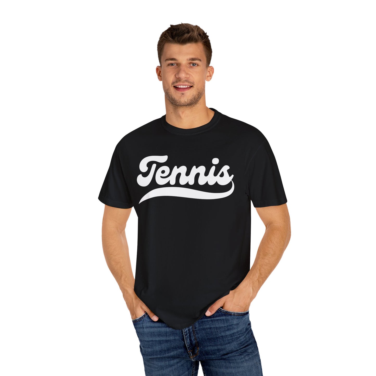 TENNIS 1 (Black & White) - Tennis Basic Tee