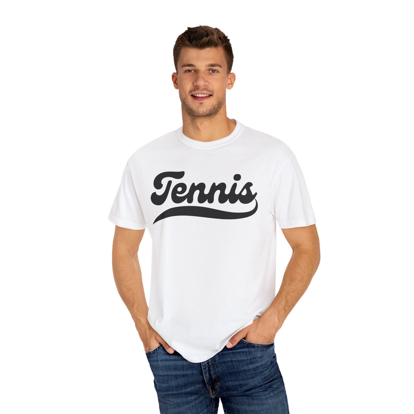 TENNIS 1 (Black & White) - Tennis Basic Tee