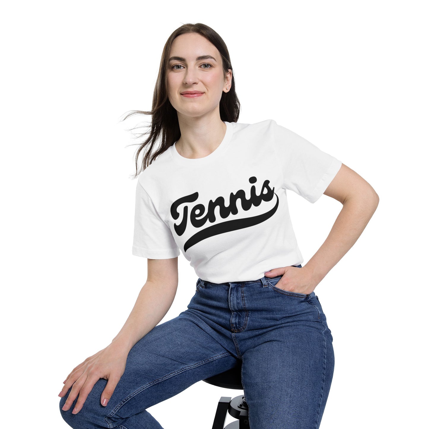 TENNIS 1 (Black & White) - Tennis Basic Tee