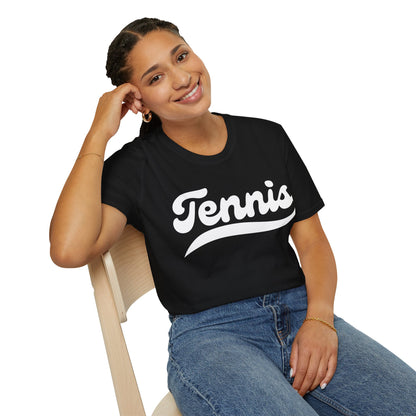 TENNIS 1 (Black & White) - Tennis Basic Tee