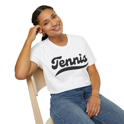 TENNIS 1 (Black & White) - Tennis Basic Tee