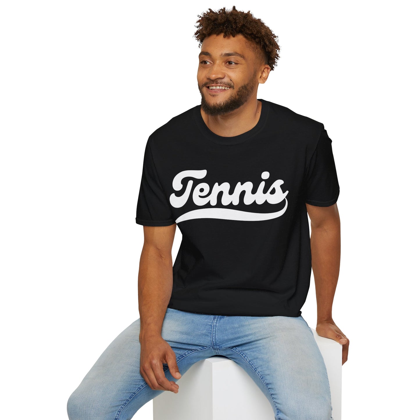 TENNIS 1 (Black & White) - Tennis Basic Tee