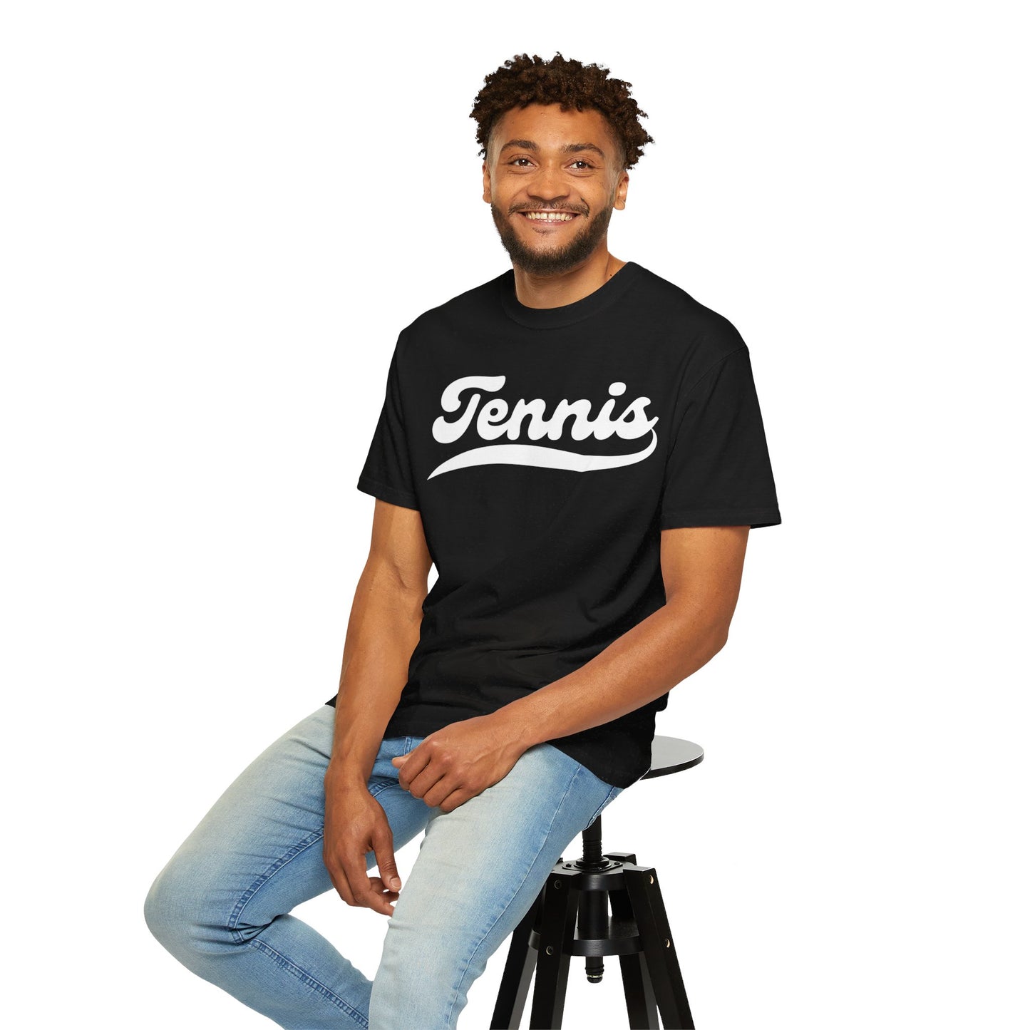 TENNIS 1 (Black & White) - Tennis Basic Tee