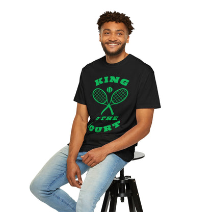 KING OF THE COURT (Black-Green) - Tennis Basic Tee