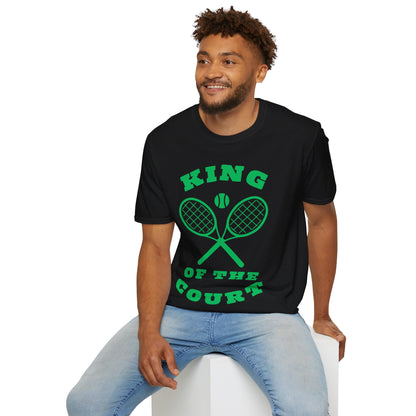 KING OF THE COURT (Black-Green) - Tennis Basic Tee