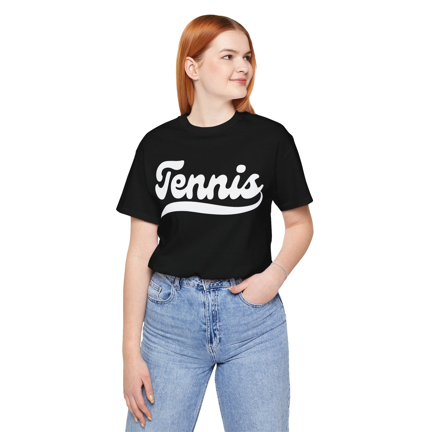 TENNIS 1 (Black & White) - Tennis Basic Tee