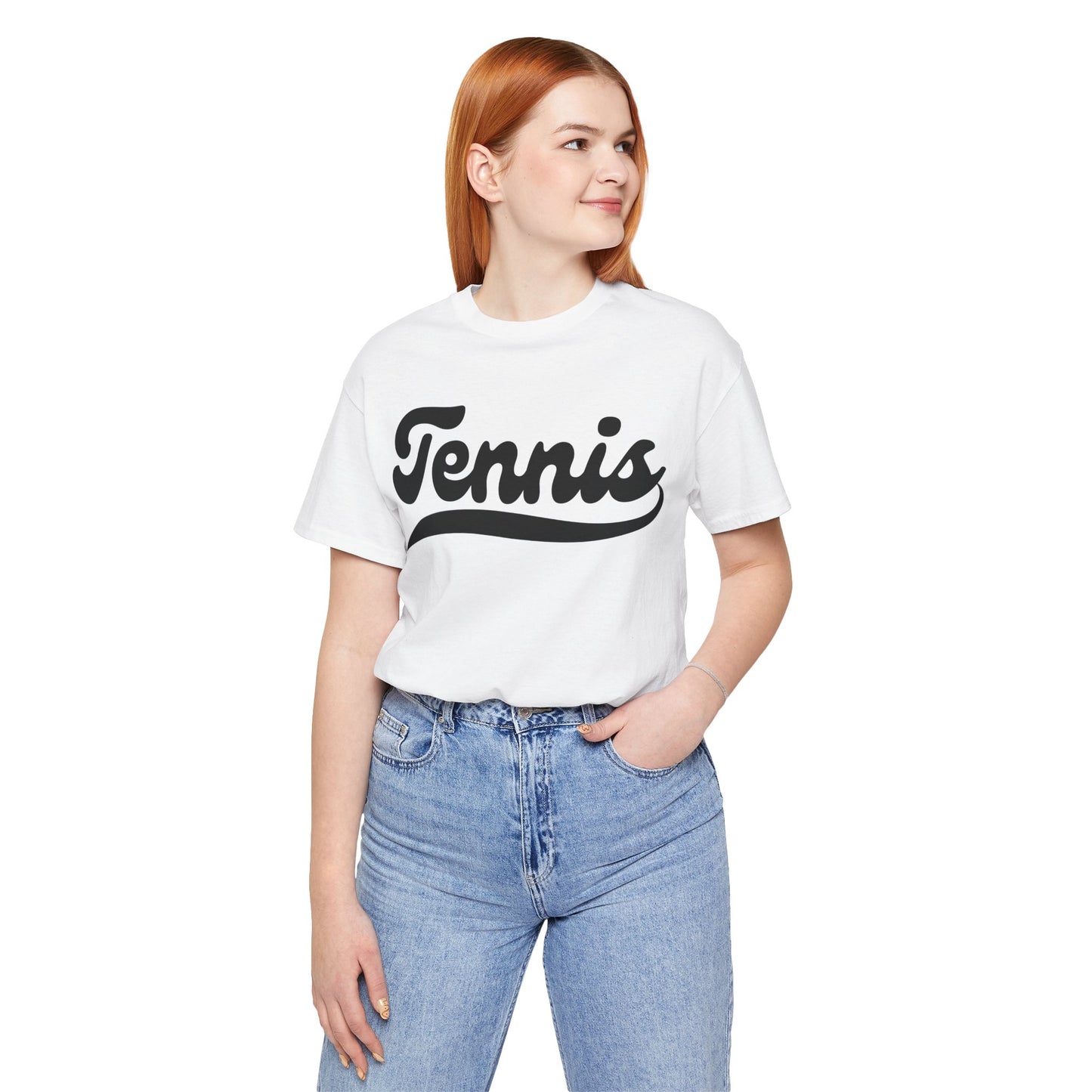 TENNIS 1 (Black & White) - Tennis Basic Tee