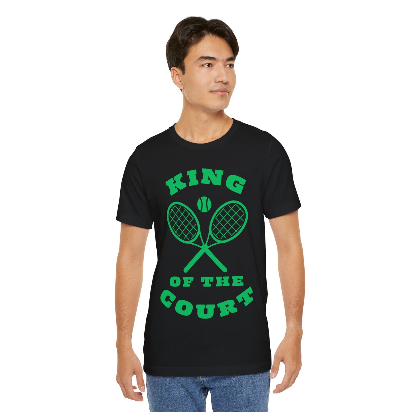 KING OF THE COURT (Black-Green) - Tennis Basic Tee