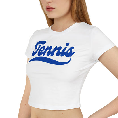 TENNIS 1 (Blue) - Tennis Crop Top