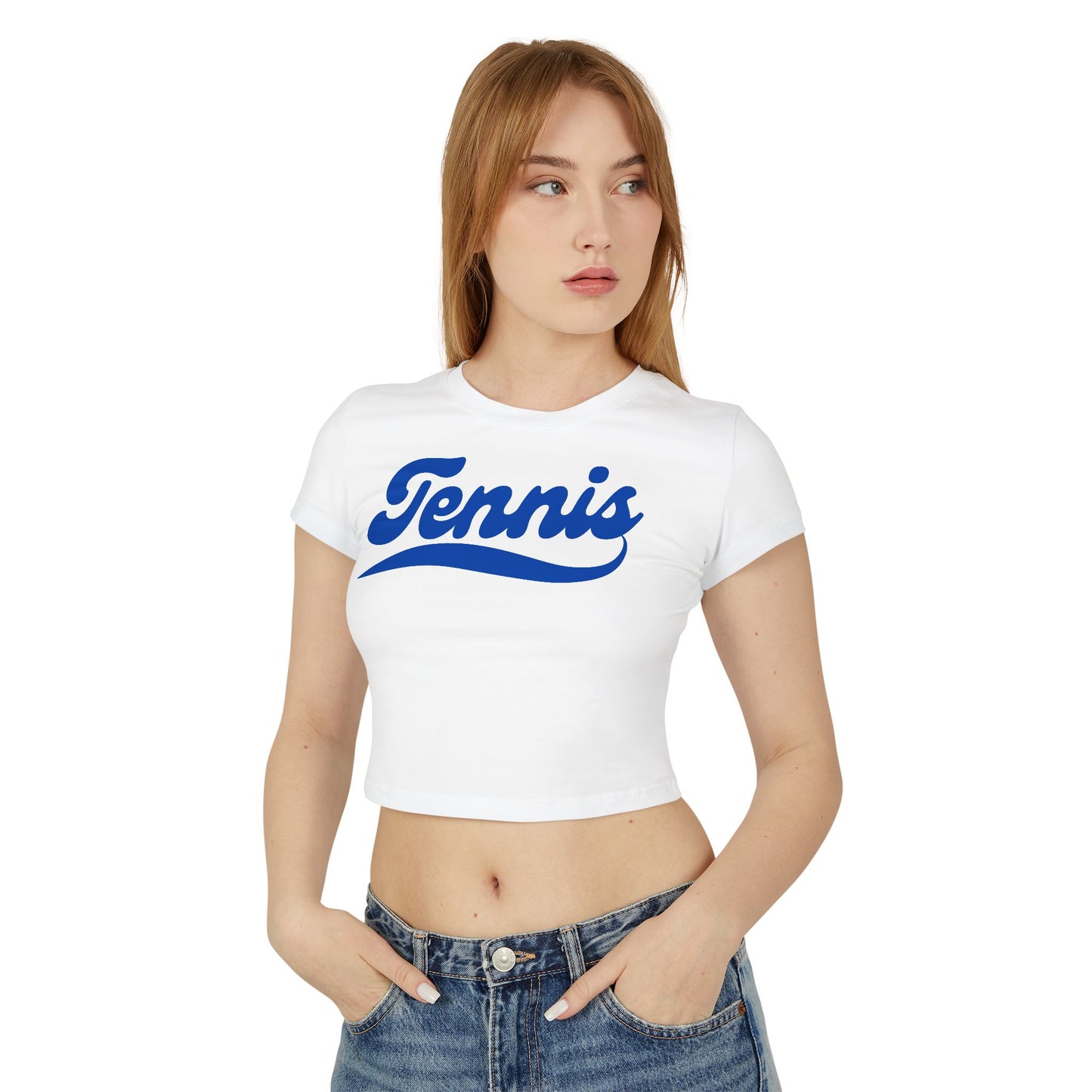 TENNIS 1 (Blue) - Tennis Crop Top