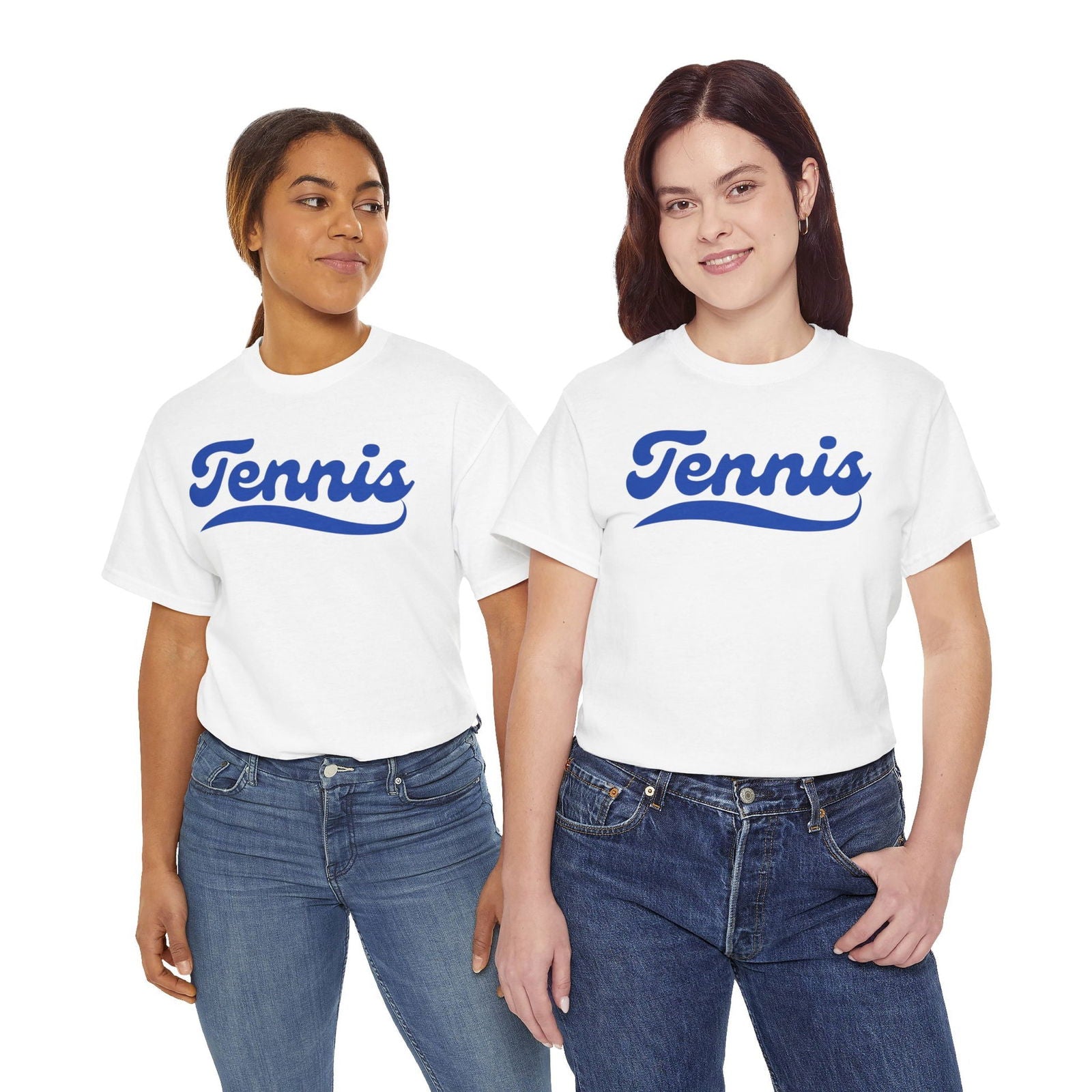 TENNIS 1 (White-Blue) - Tennis Basic Tee - GRANDSLAM PH