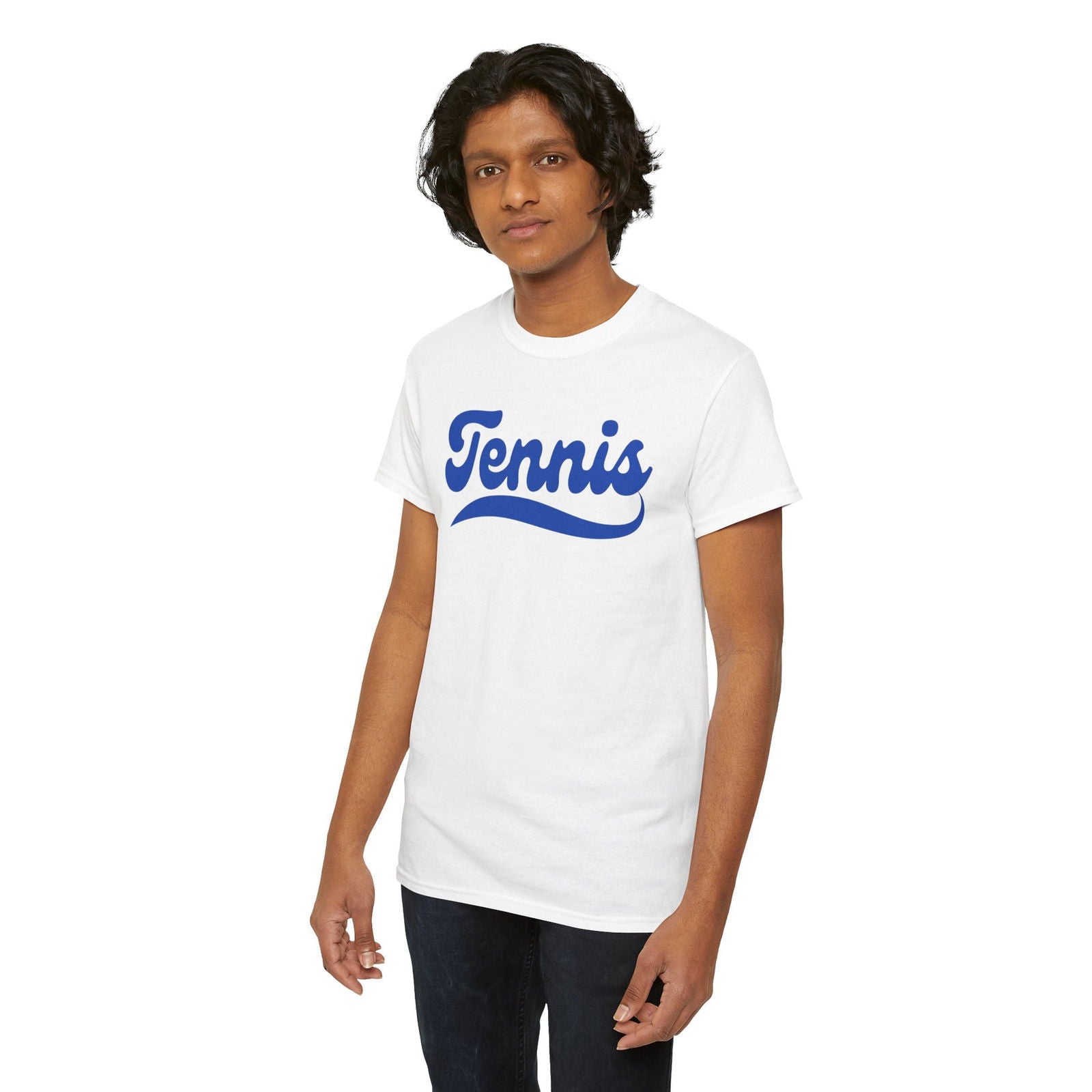 TENNIS 1 (White-Blue) - Tennis Basic Tee - GRANDSLAM PH