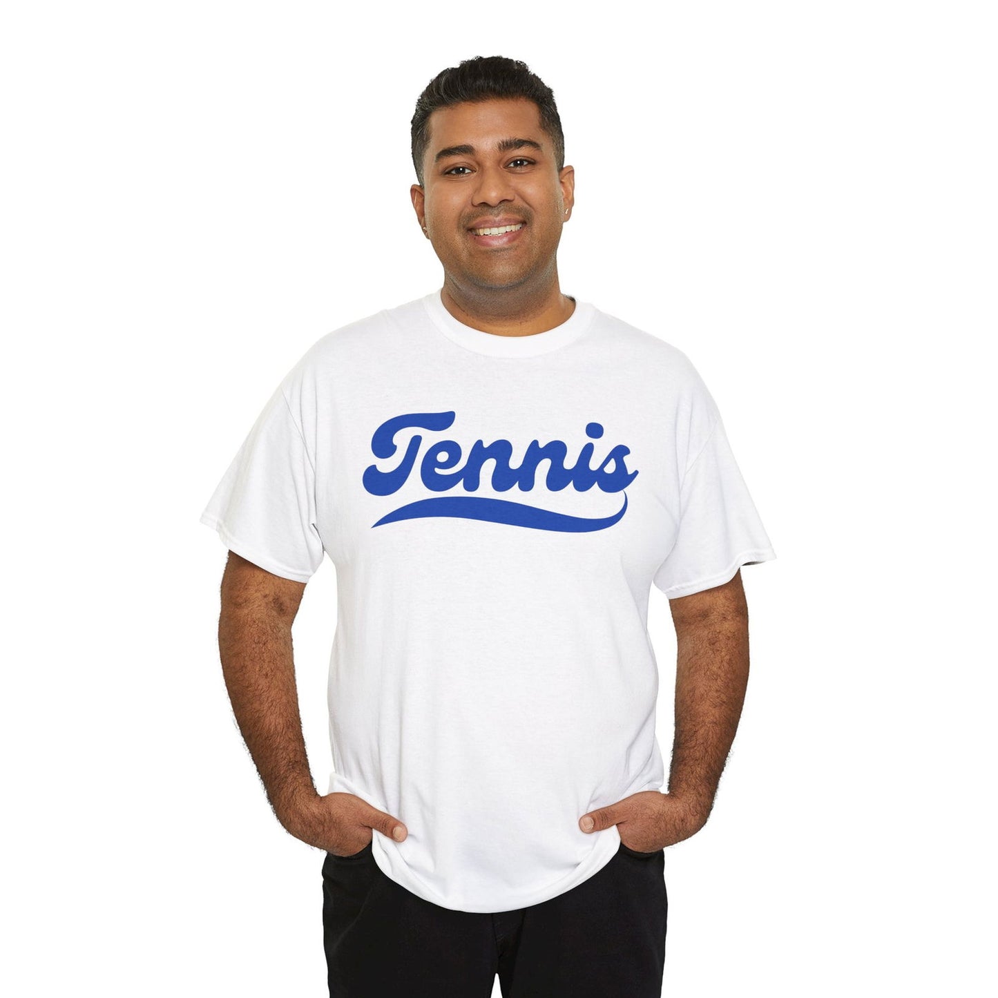 TENNIS 1 (White-Blue) - Tennis Basic Tee - GRANDSLAM PH