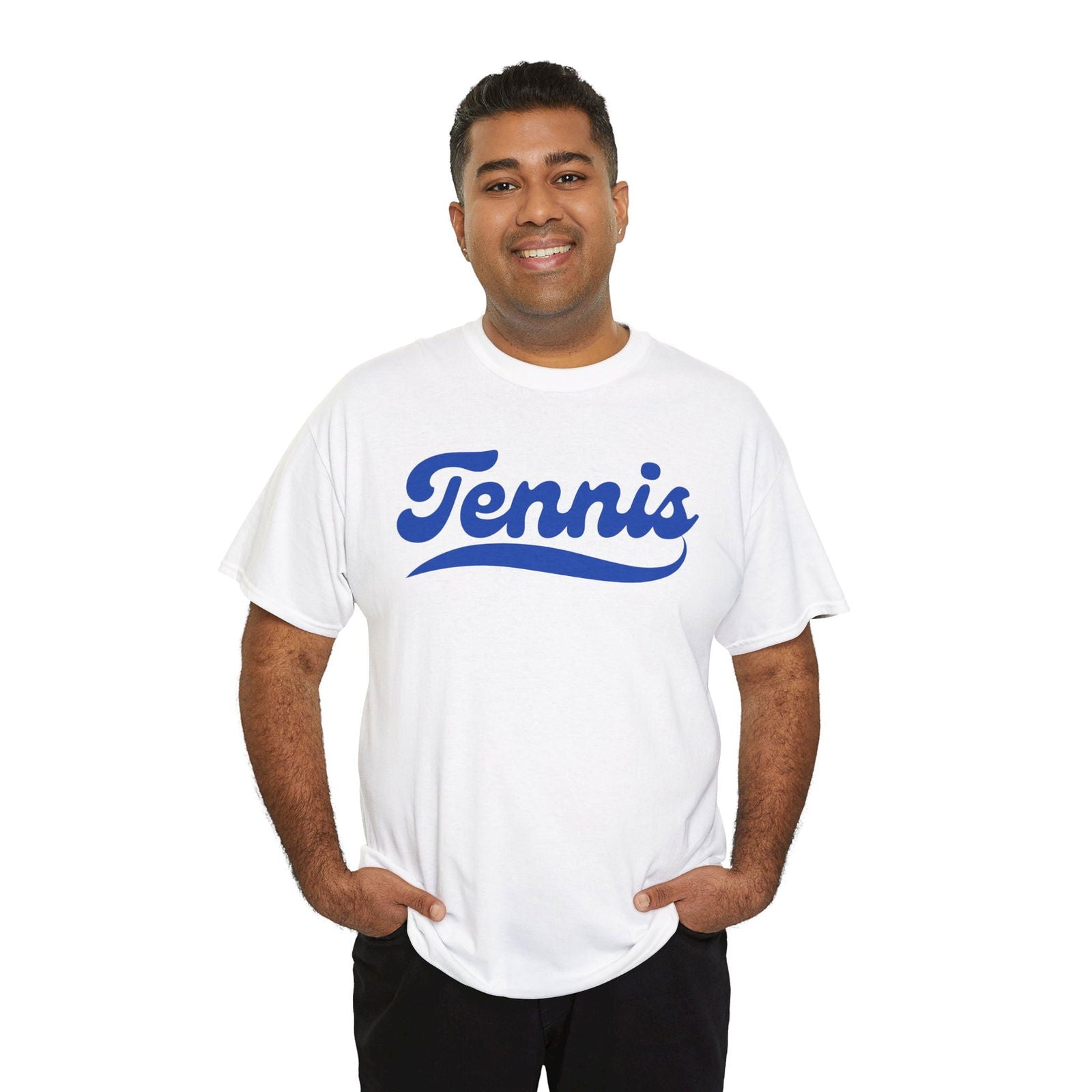 TENNIS 1 (White-Blue) - Tennis Basic Tee - GRANDSLAM PH