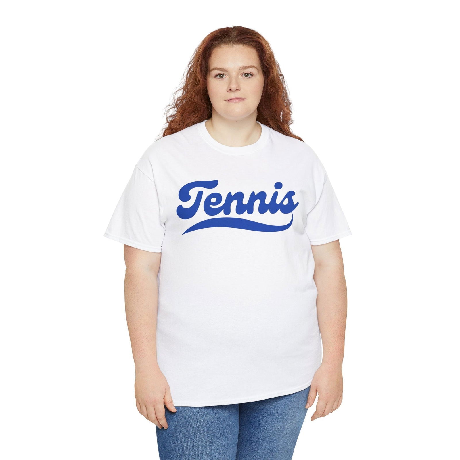 TENNIS 1 (White-Blue) - Tennis Basic Tee - GRANDSLAM PH