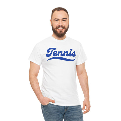 TENNIS 1 (White-Blue) - Tennis Basic Tee - GRANDSLAM PH