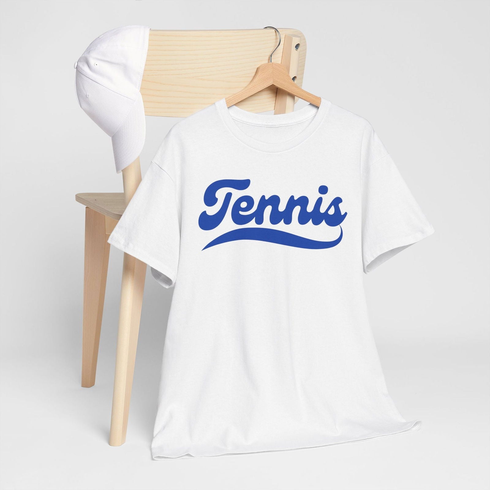 TENNIS 1 (White-Blue) - Tennis Basic Tee - GRANDSLAM PH