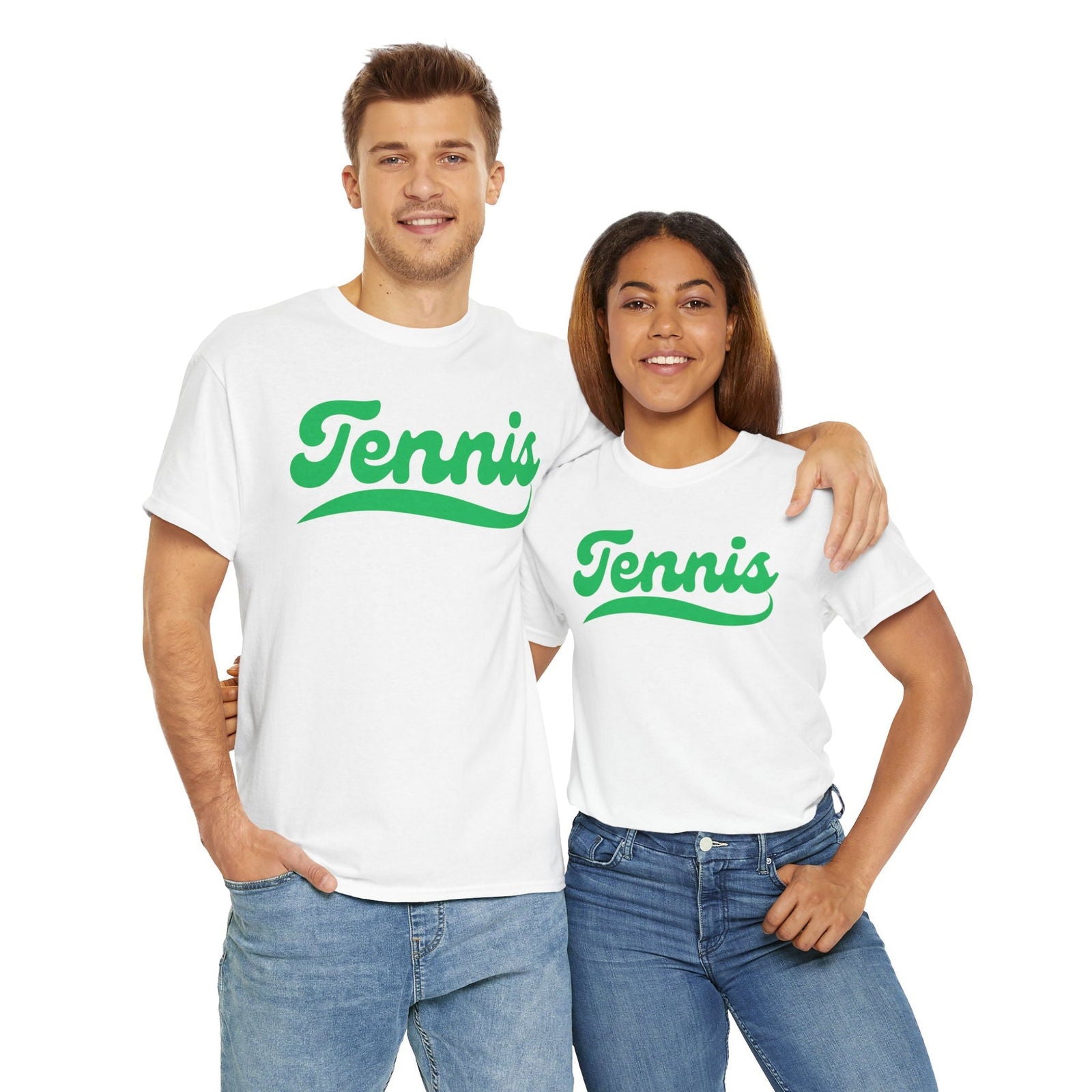 TENNIS 1 (White-Green) - Tennis Basic Tee - GRANDSLAM PH