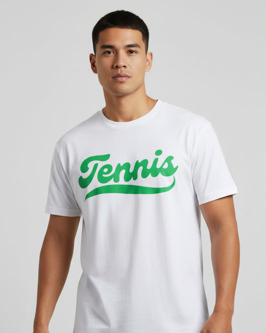 TENNIS 1 (White-Green) - Tennis Basic Tee - GRANDSLAM PH