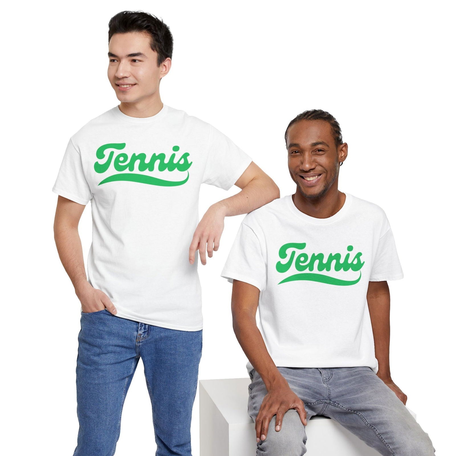 TENNIS 1 (White-Green) - Tennis Basic Tee - GRANDSLAM PH
