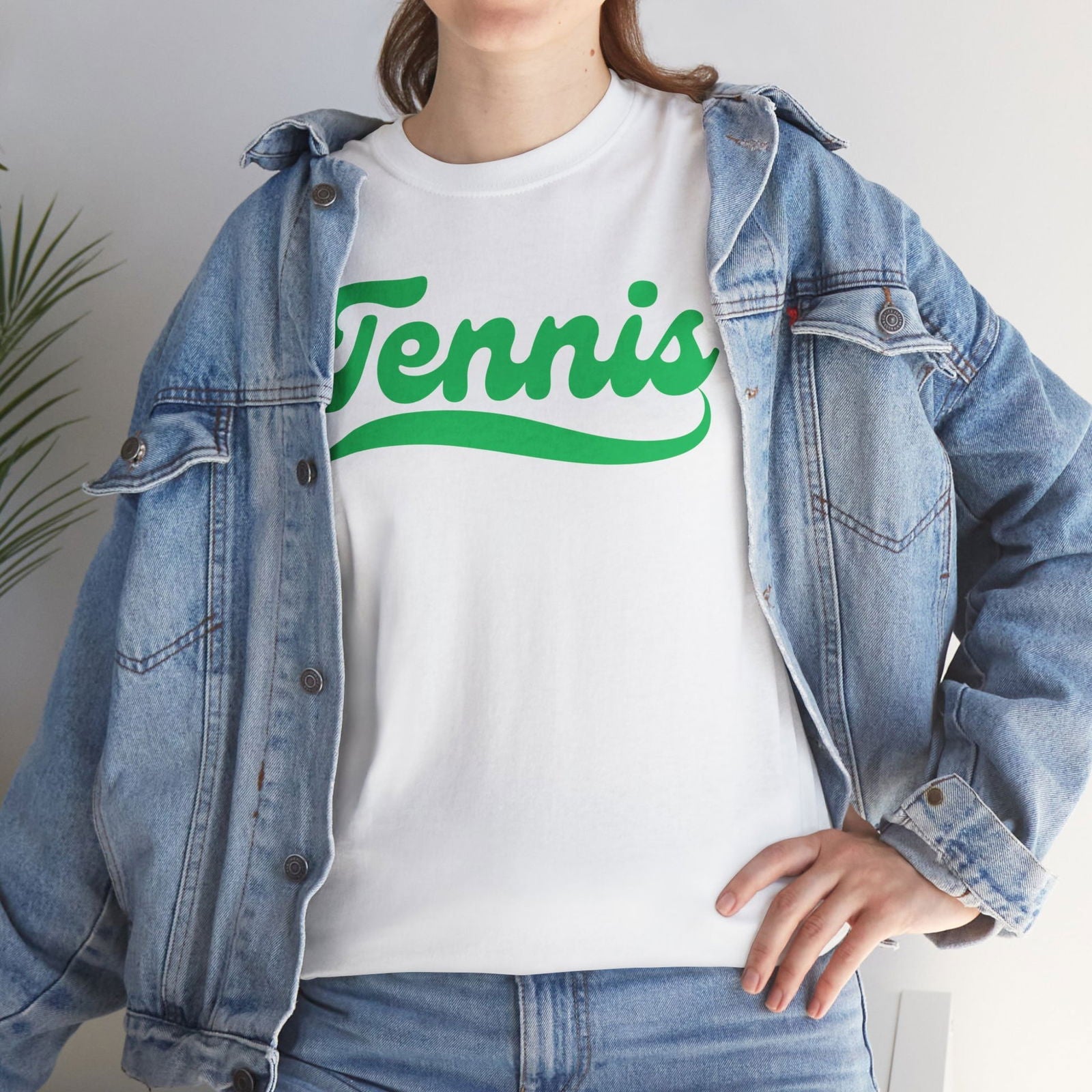 TENNIS 1 (White-Green) - Tennis Basic Tee - GRANDSLAM PH