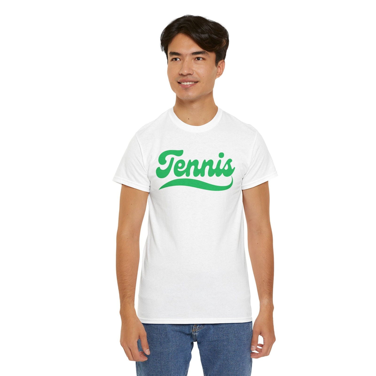 TENNIS 1 (White-Green) - Tennis Basic Tee - GRANDSLAM PH