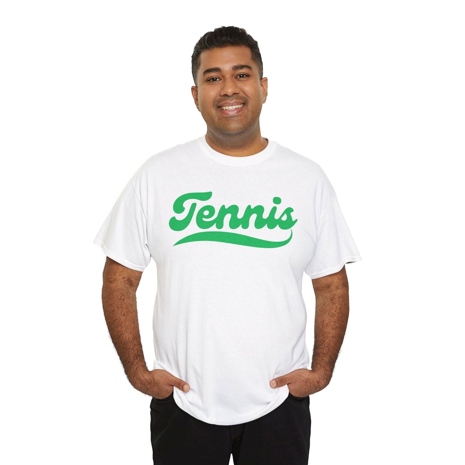 TENNIS 1 (White-Green) - Tennis Basic Tee - GRANDSLAM PH