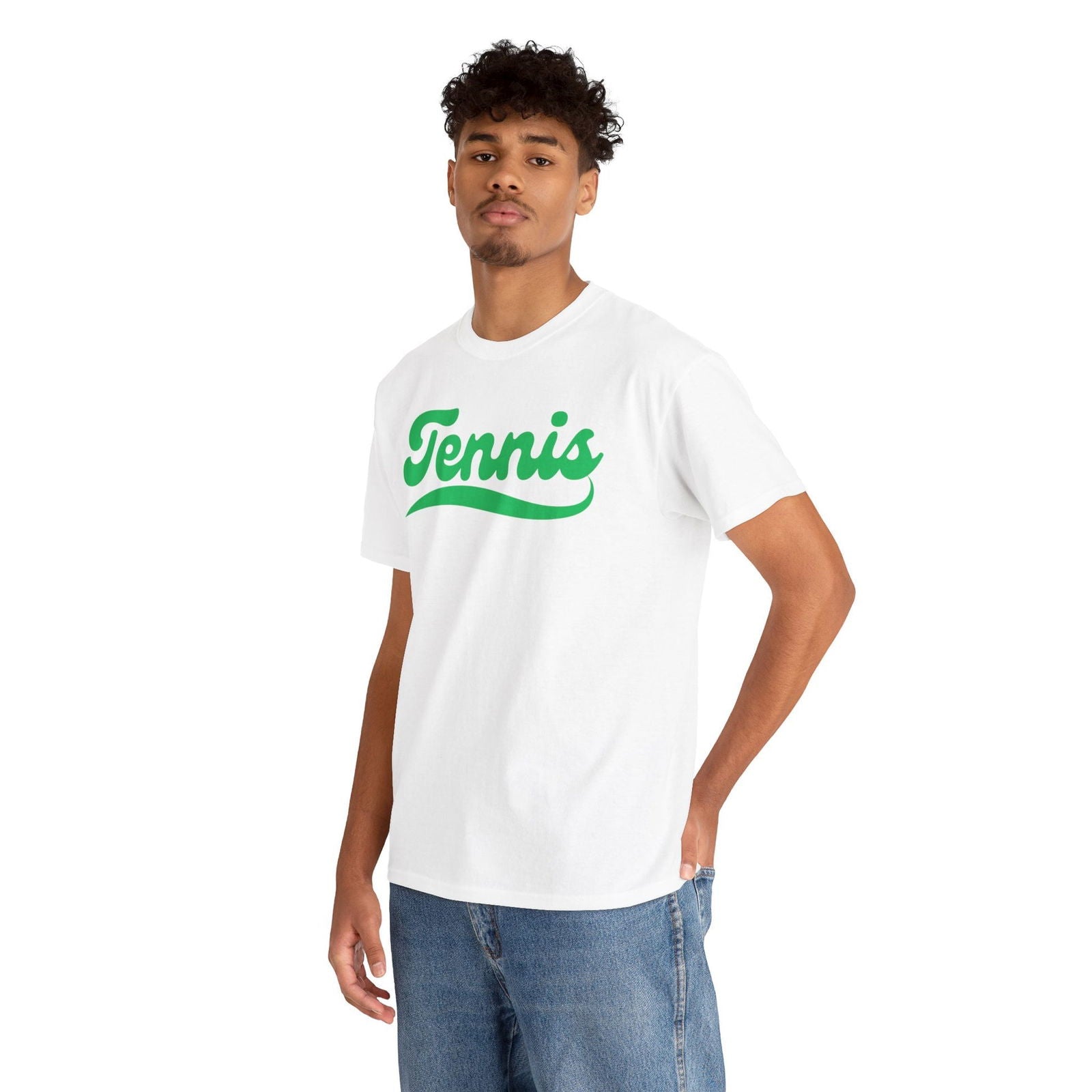 TENNIS 1 (White-Green) - Tennis Basic Tee - GRANDSLAM PH
